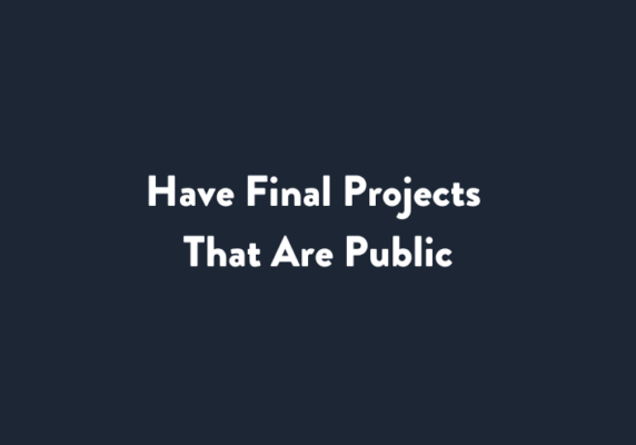Have Final Projects That Are Public