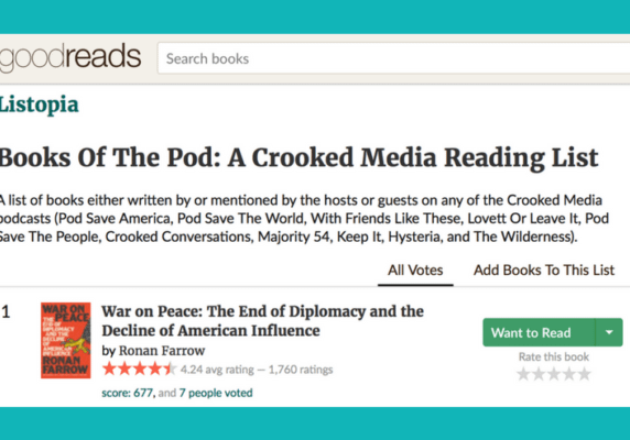 Listopia: Books of the Pod - A Crooked Media Reading List