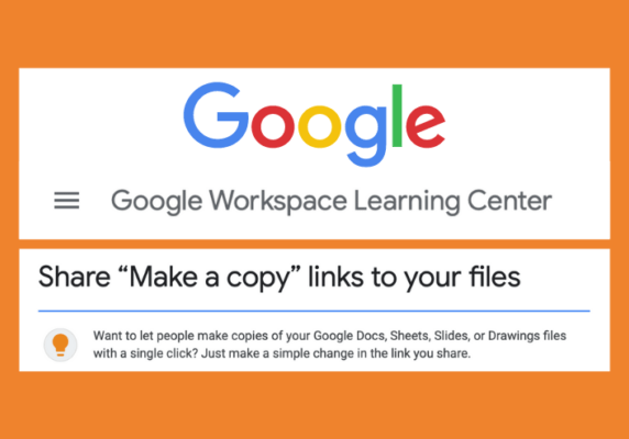 Make a link to copy a Google file