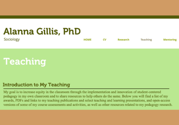 Participation Self-Assessment Resources from Dr. Alanna Gillis
