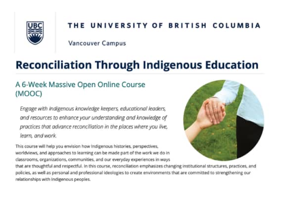 Reconciliation Through Indigenous Education MOOC