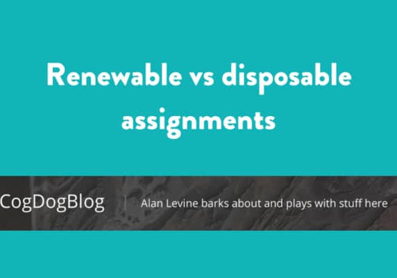 That Time I Did an OER Non-Disposable / Renewable Assignment by Alan Levine
