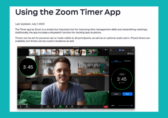 Timer App by Zoom