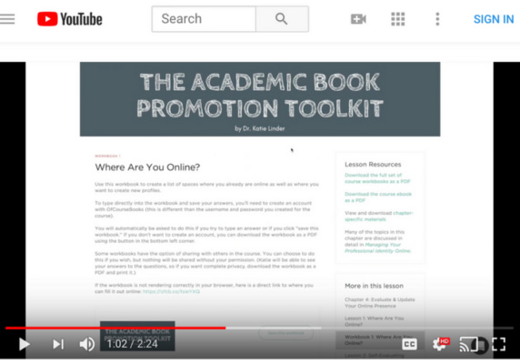 Trailer – The Academic Book Promotion Toolkit