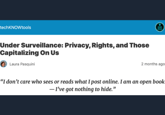 Under Surveillance: Privacy, Rights, and Those Capitalizing On Us, by Laura Pasquini