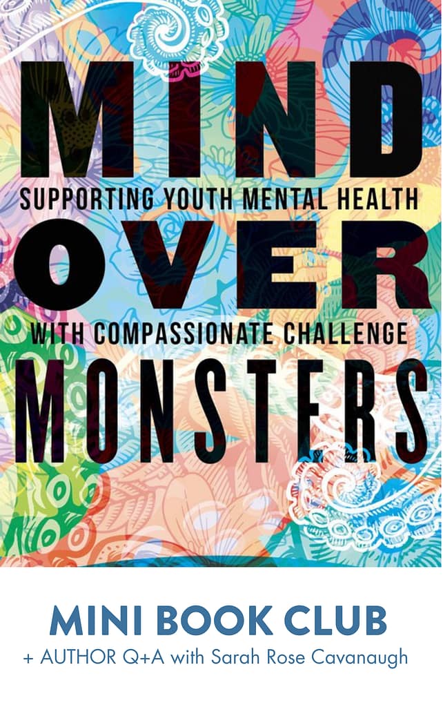 Mind Over Monsters, by Sarah Rose Cavanagh book cover... Colorful background, abstract