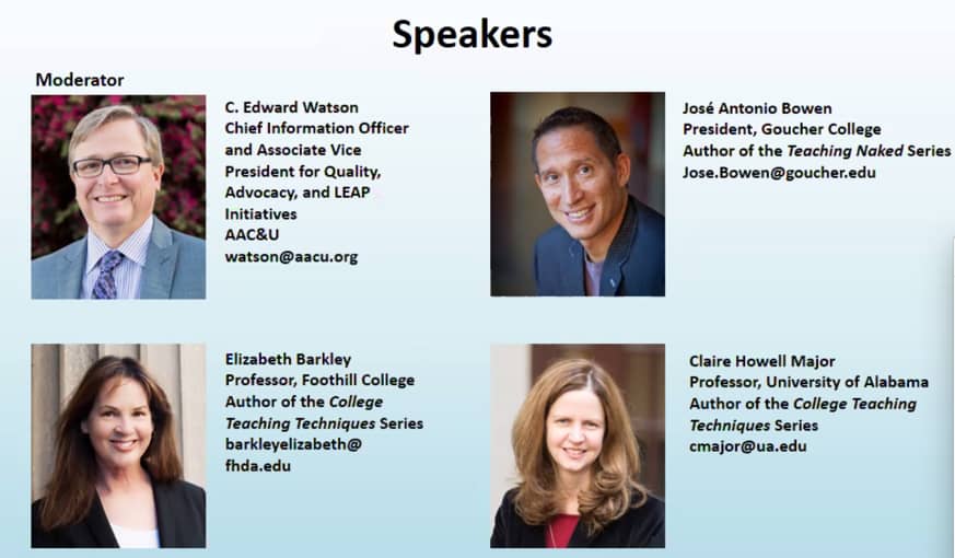 AAC&U webinar presenters