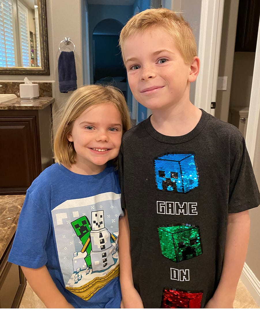 Minecraft shirts - brother and sister