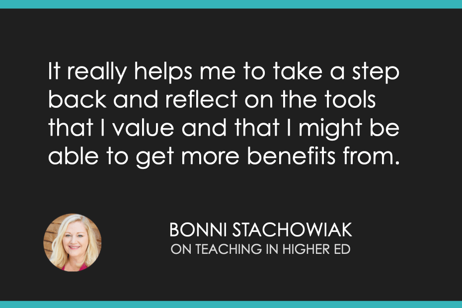 It really helps me to take a step back and reflect on the tools that I value and that I might be able to get more benefit from.