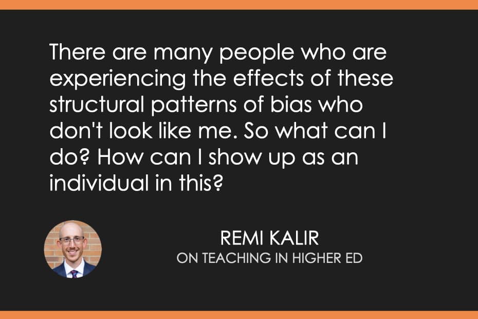 There are many people who are experiencing the effects of these structural patterns of bias who don't look like me. So what can I do? How can I show up as an individual in this?