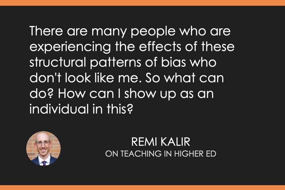 There are many people who are experiencing the effects of these structural patterns of bias who don't look like me. So what can I, again, what can I do? How can I show up as an individual in this?