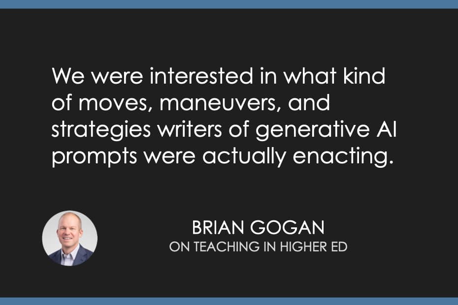 We were interested in what kind of moves and maneuvers, strategies writers of generative AI prompts were actually enacting.