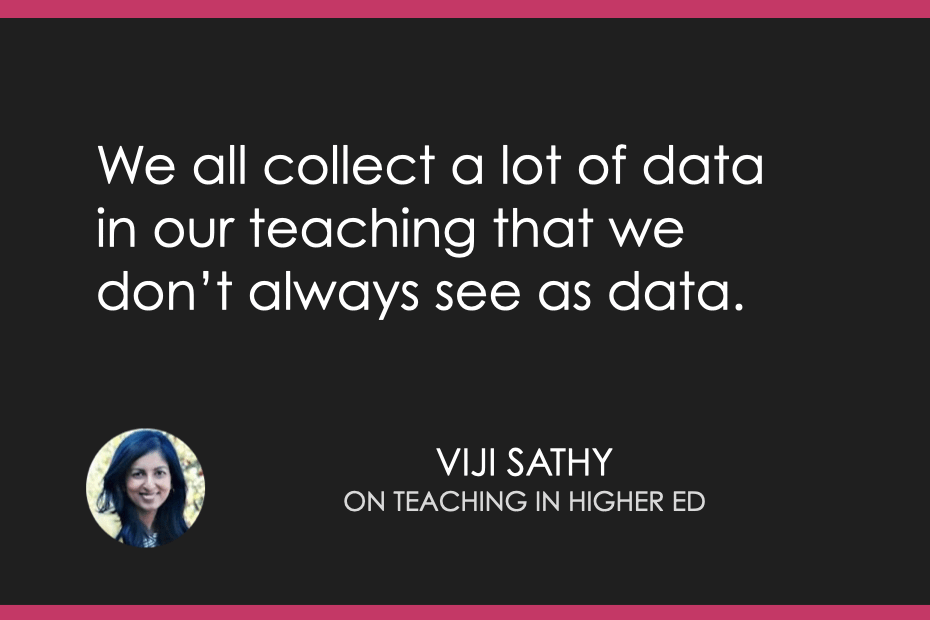 We all collect a lot of data in our teaching that we don’t always see as data.