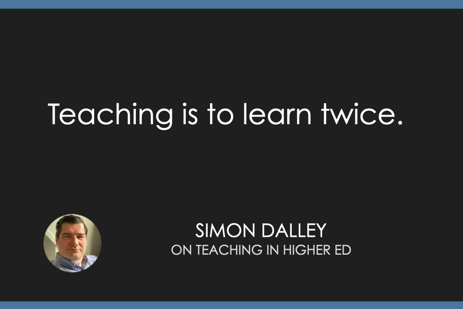 Teaching is to learn twice.