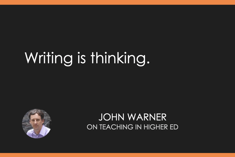 Writing is thinking.