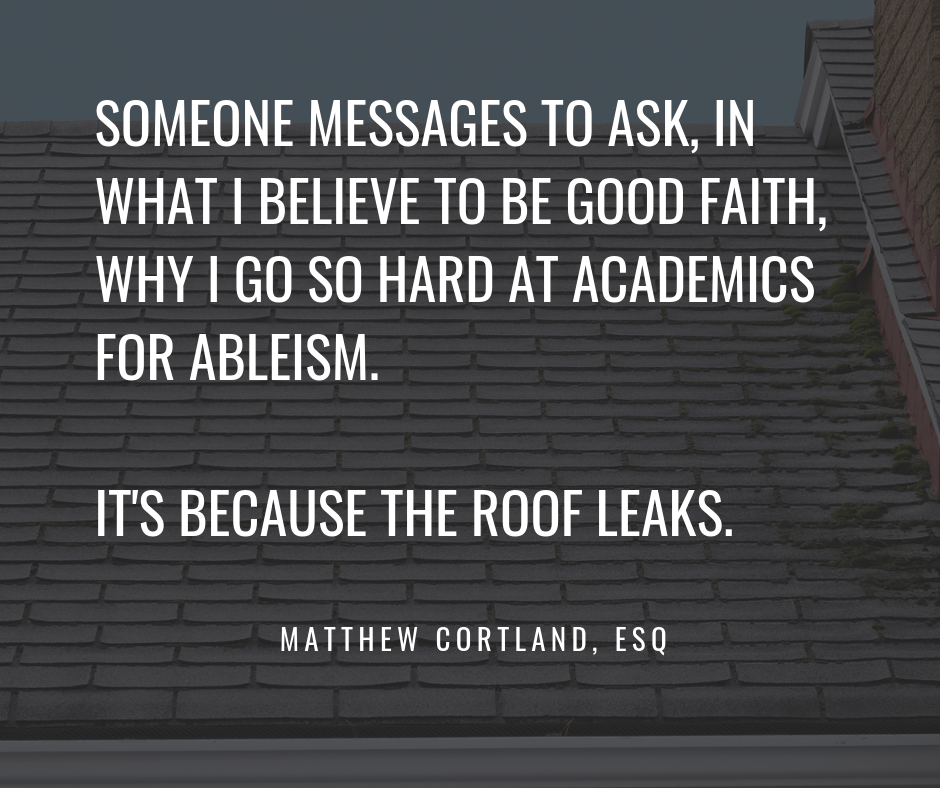Matthew Cortland's roof leaks
