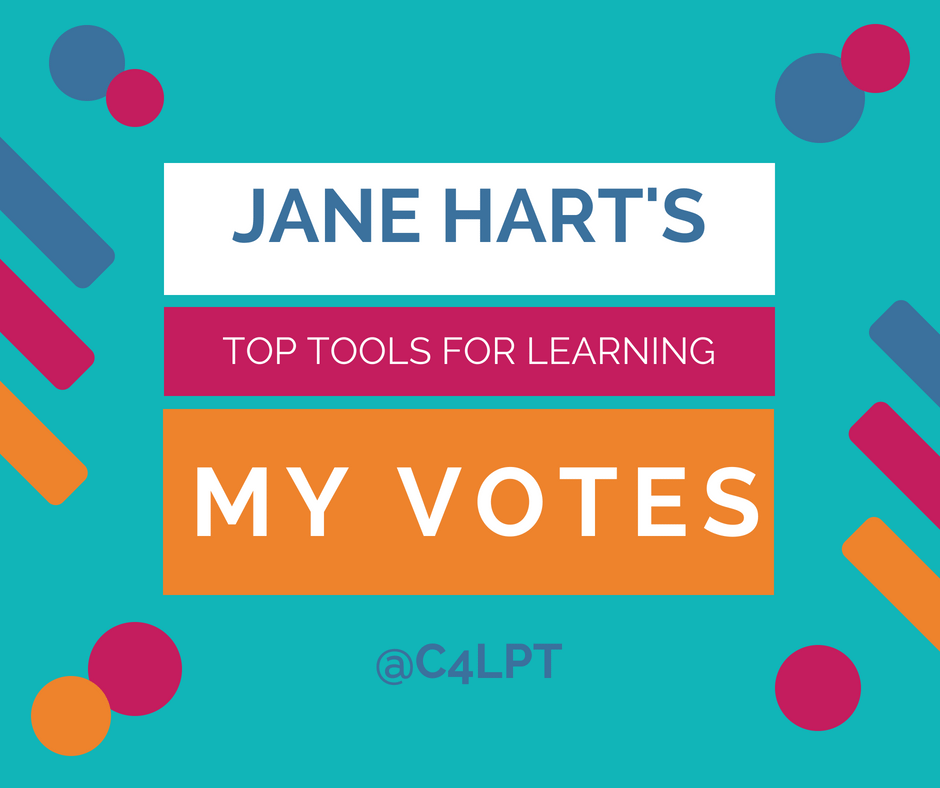 My votes on Jane Hart's Top Tools for Learning