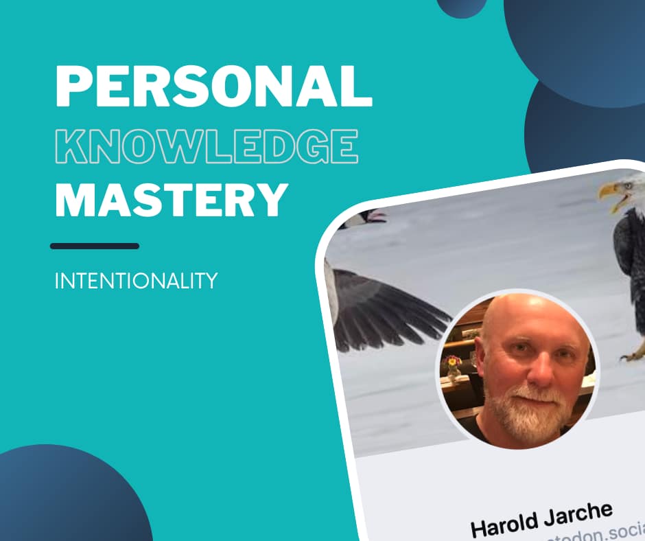 Intentionality - harold Jarche's Mastodon Profile picture.