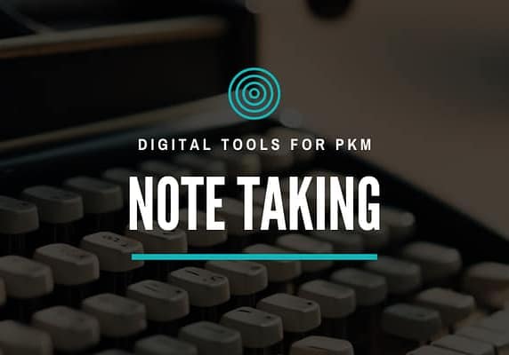 Digital tools for note taking old fashioned typewriter in the background