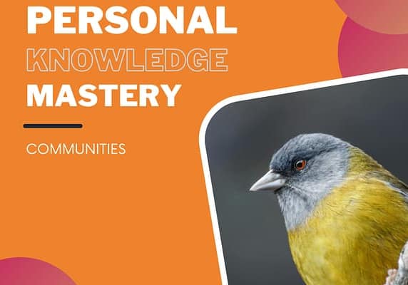 Personal Knowledge Mastery: Communities Canary sitting on a branch