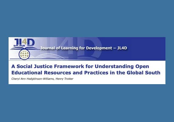 A Social Justice Framework by Ann Hodgkinson-Williams & Trotter