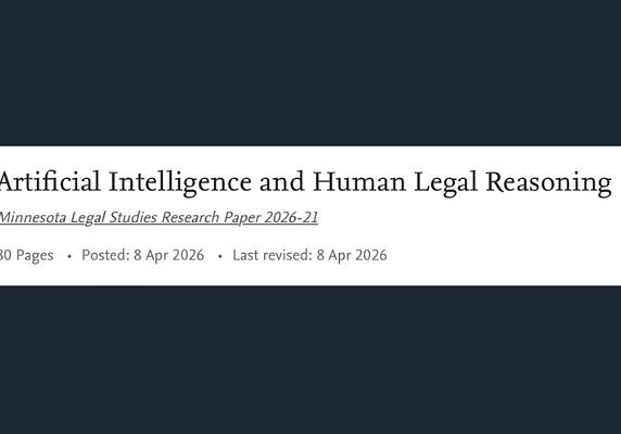 Artificial Intelligence and Human Legal Reasoning, by Bednar, Cleveland, Erbsen, and Schwarcz
