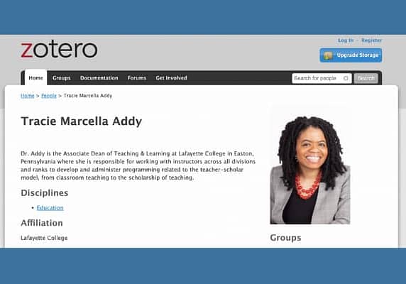 Explore Tracy Addy’s Zotero profile
