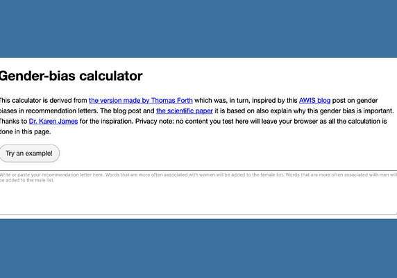 Gender Bias Calculator