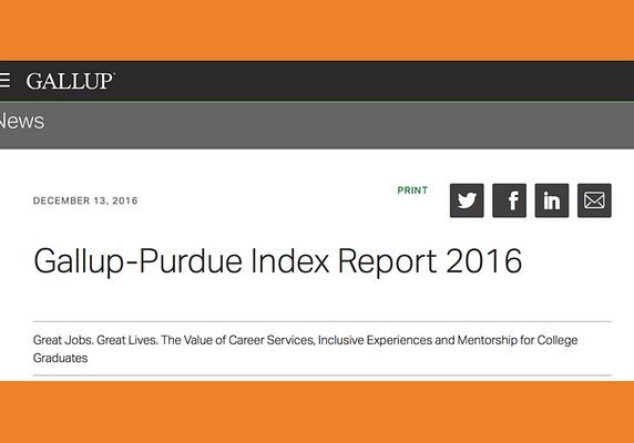 Great Jobs, Great Lives report from Gallup
