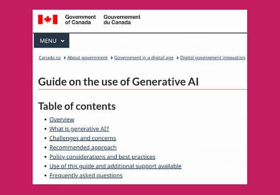 Guide on the use of Generative AI - Canada.ca