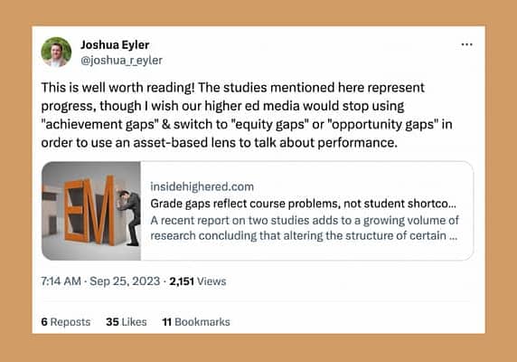Josh Eyler’s Tweet