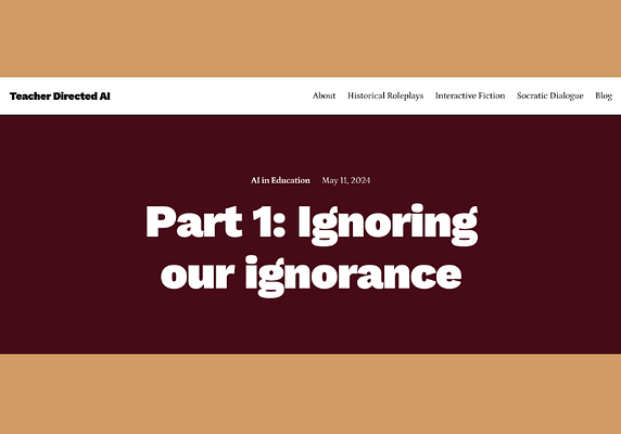 Part 1: Ignoring Our Ignorance, by Adrian Cotterell