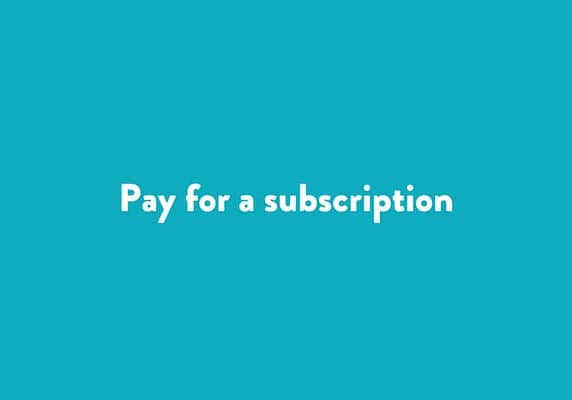 Pay for a subscription