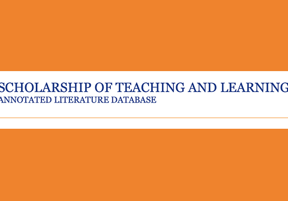 Peter Felten (@pfeltenNC) from the Center for Engaged Learning at Elon University shared on Twitter: Scholarship of Teaching and Learning Annotated Literature Database