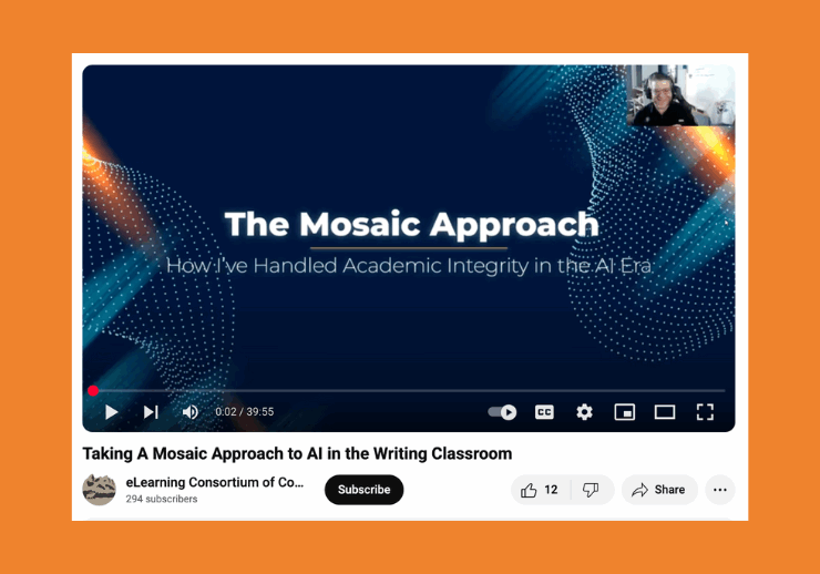 Taking A Mosaic Approach to AI in the Writing Classroom