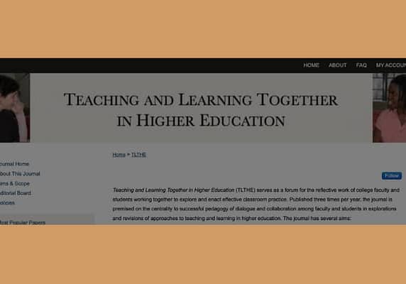 Teaching and Learning Together in Higher Education