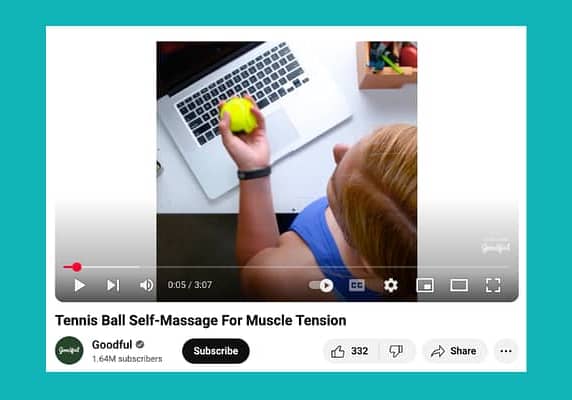 Tennis ball massage