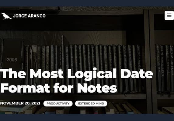 The Most Logical Date Format for Notes