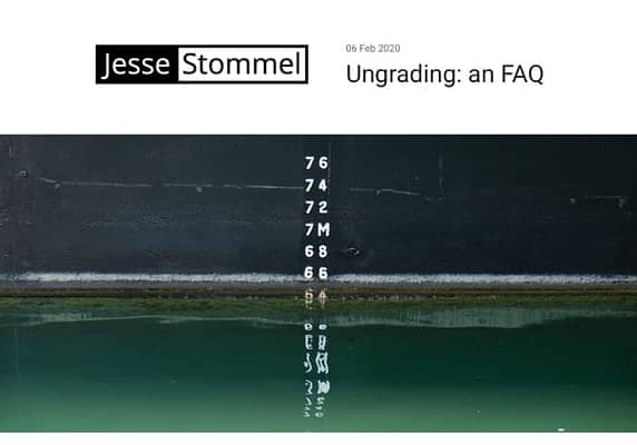 Ungrading: A FAQ, by Jesse Stommel