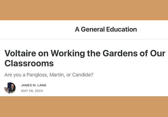 Voltaire on Working the Gardens of Our Classrooms
