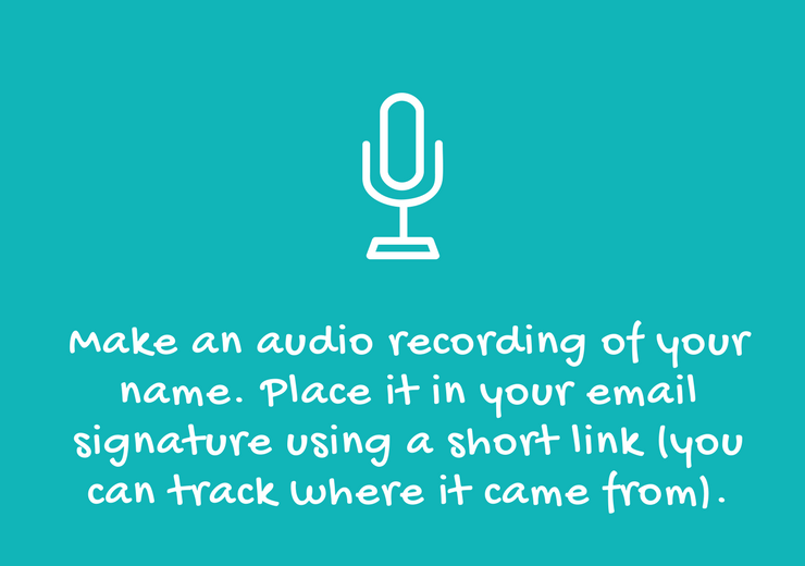 Make an audio recording of your name Teaching in Higher Ed